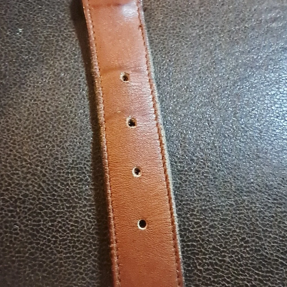 Braided Brown Leather Belt Size 36 Made In Uraguay Casual Basic Capsule